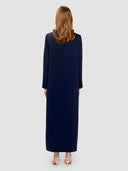 Ohood Long Jacket - Dark Blue
