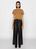 Irina Faux Leather Pants - Black