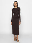 Myla Jersey Dress - Dark Brown