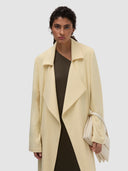 Wafa Long Trench - Soft Yellow
