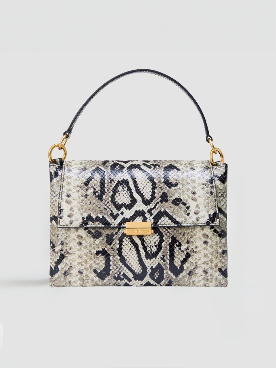 Mini Ounassa Handbag Embossed Python effect - Main Image