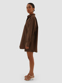 قميص جينيفر - بني