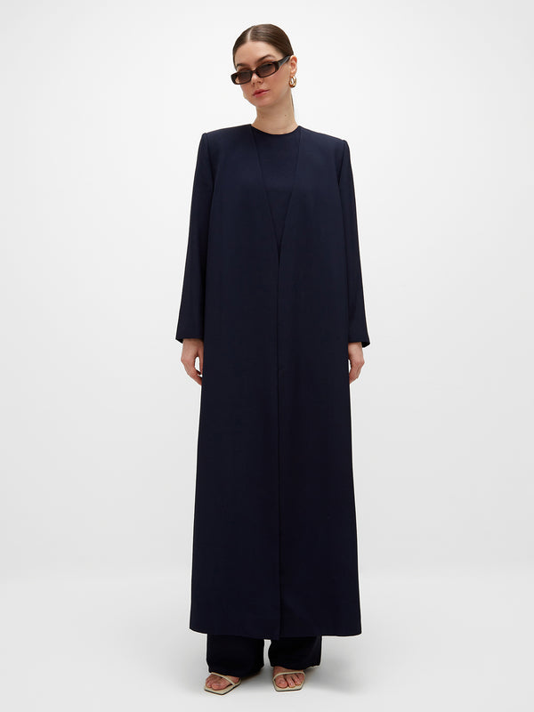 Bodour Long Jacket - Dark Blue