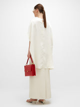 Noura Long Tailored Skirt - Off White