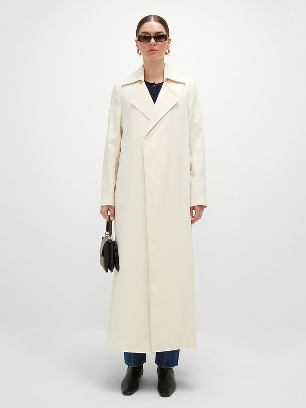 Sheikha Long Trench - Cream