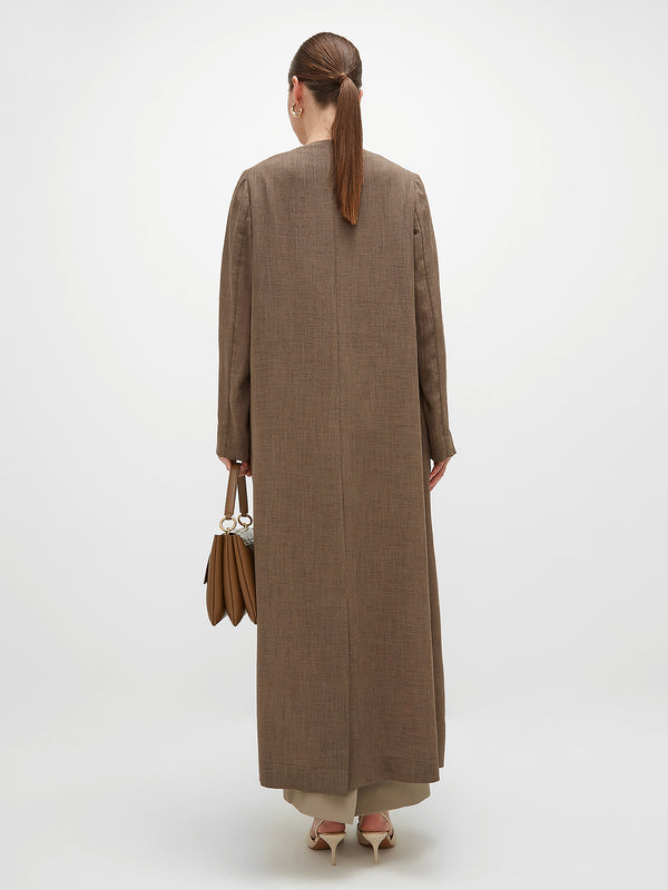 Shurooq Long Jacket - Taupe