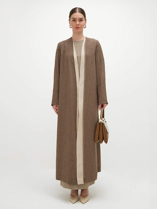 Shurooq Long Jacket - Taupe