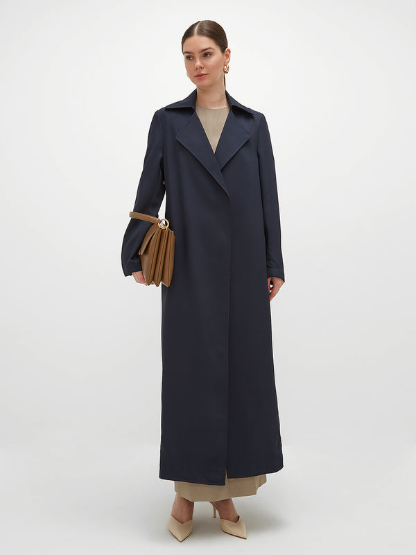 Sheikha Long Trench - Navy