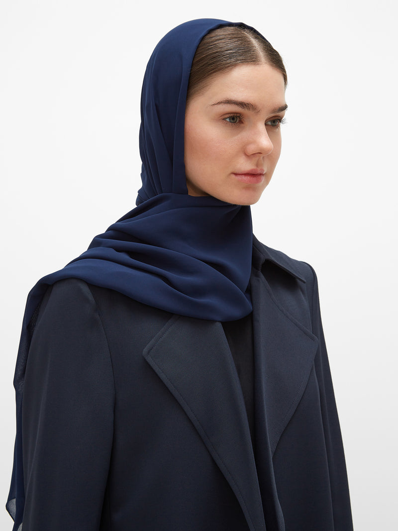 Sheikha Long Trench - Navy