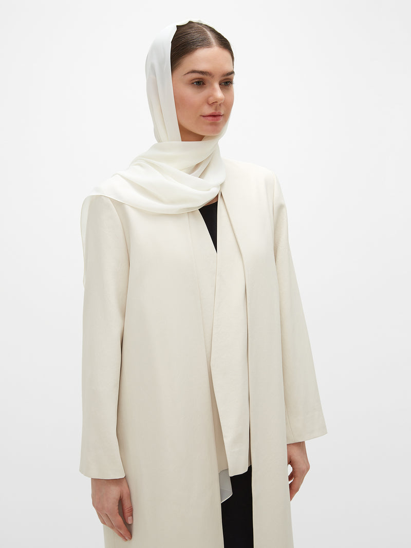 Amara Long Jacket - White