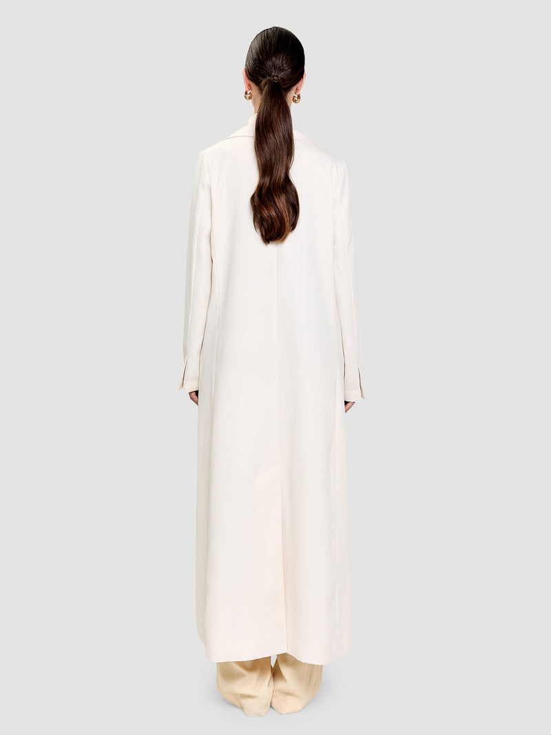 Sheikha Long Trench - Cream