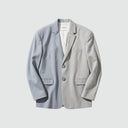Double Take Blazer - Two-Tone Gray & Light Blue