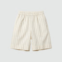 Maya Shorts - White/Black Pinstripe