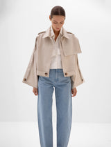 Magda Cropped Poncho Trench