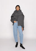 Tamuna Short Coat & Scarf - Gray