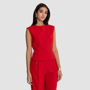 Rabea Sleeveless Top - Red