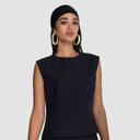 Rabea Sleeveless Top - Black