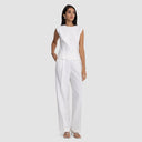 Rabea Sleeveless Top - Off-White Crepe