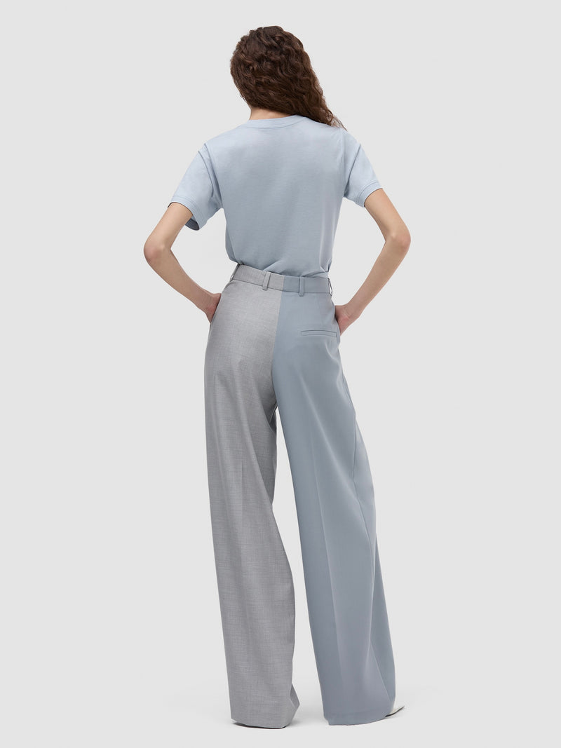 Zelda Trousers - Two-Tone Gray & Light Blue