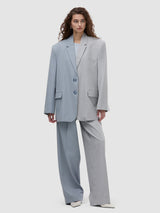 Zelda Trousers - Two-Tone Gray & Light Blue