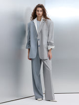 Zelda Blazer - Two-Tone Gray & Light Blue