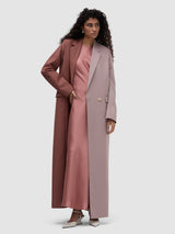 Hend Long Blazer - Rosewood & Soft Pink