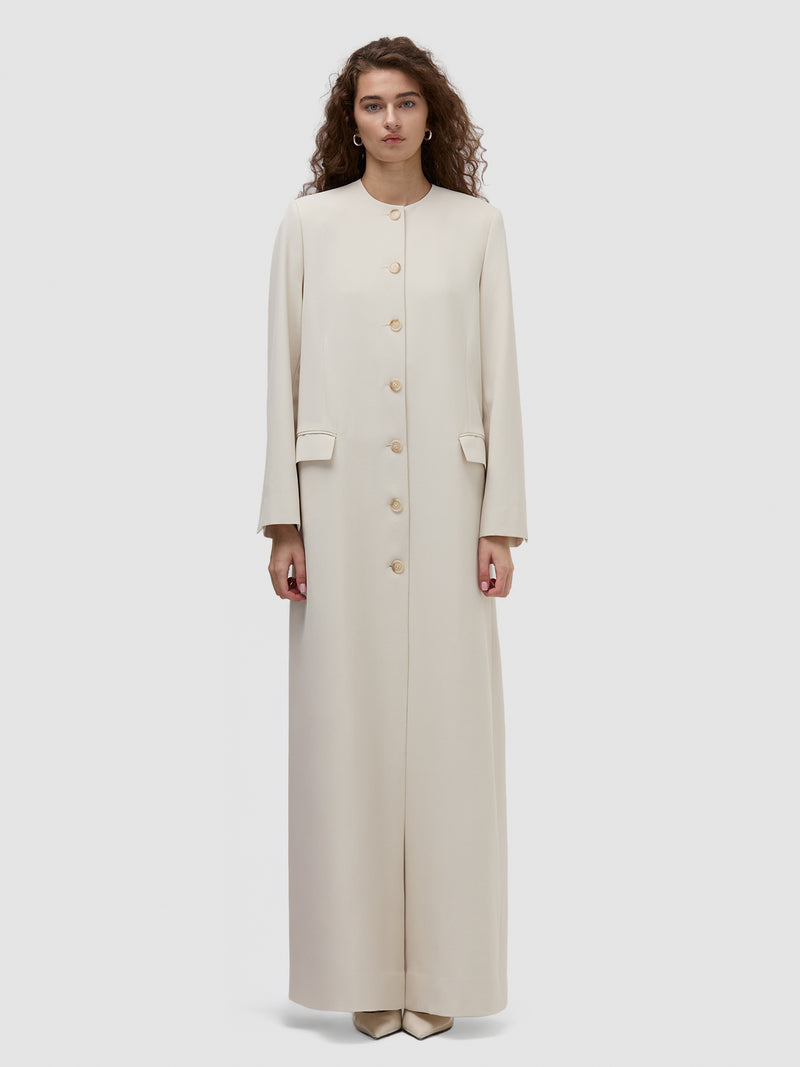 Ohoud Long Blazer - Off White