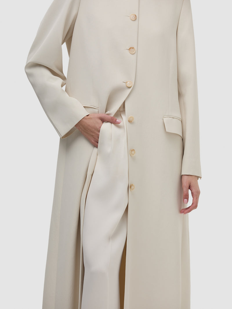 Ohoud Long Blazer - Off White