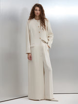 Ohoud Long Blazer - Off White