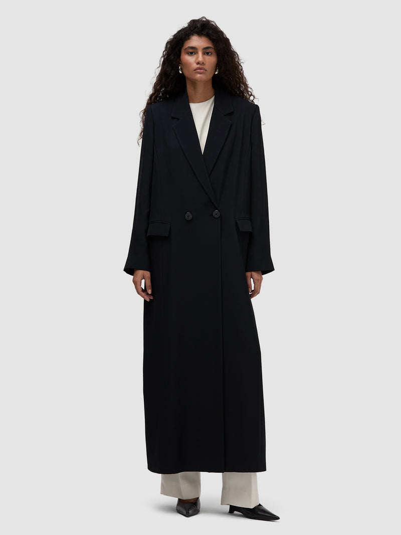 Noura Long Blazer - Black