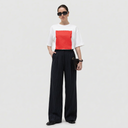Zainab Trousers - Black/White Pinstripe