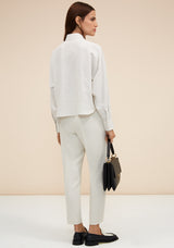 Maitha Linen Crop Shirt