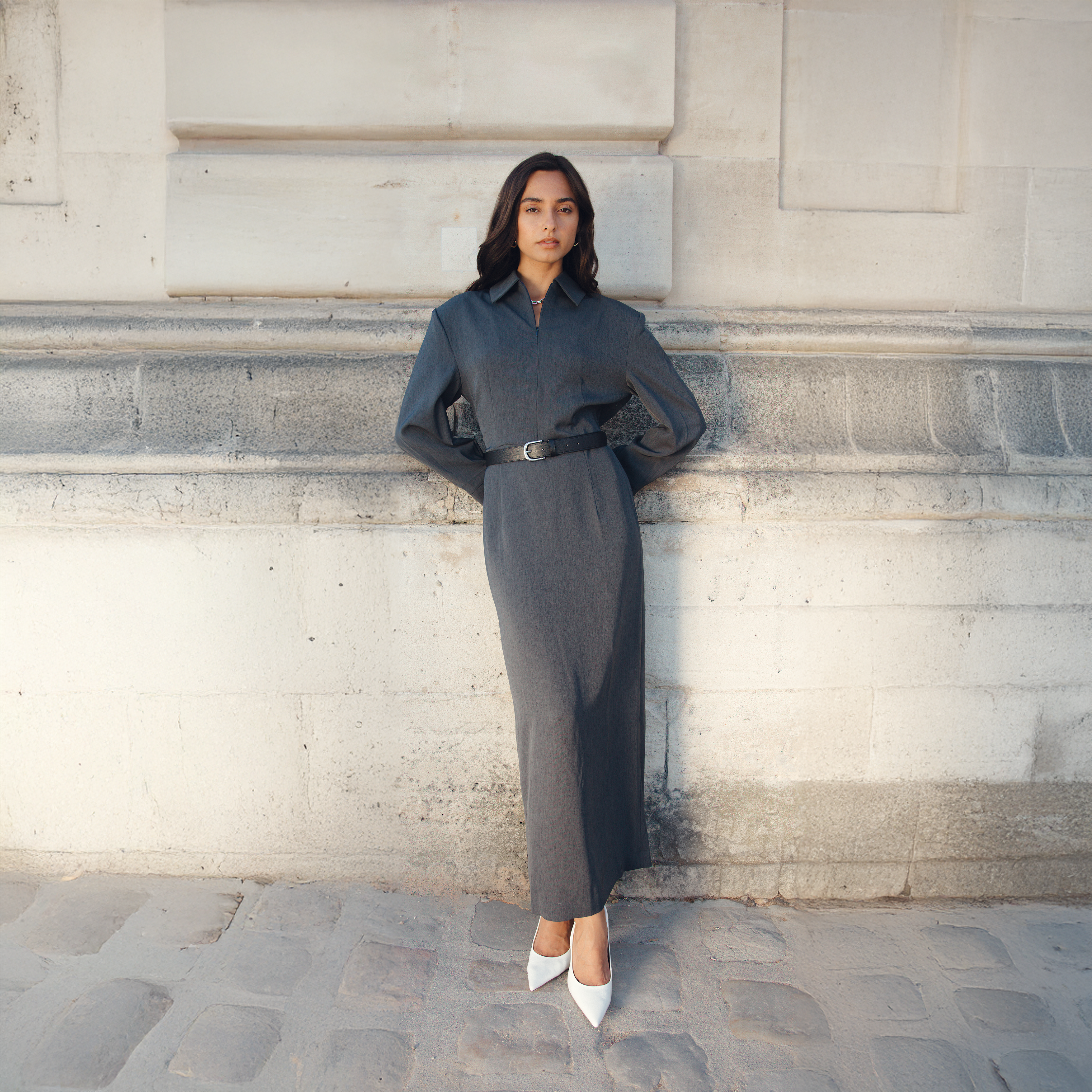 Farida Dress - Dark Grey Bouguessa Farida Dress - Dark Grey Bouguessa