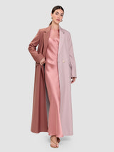 Hend Long Blazer - Rosewood & Soft Pink