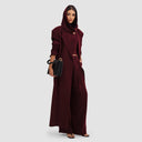 Nouf Long Blazer - Burgundy