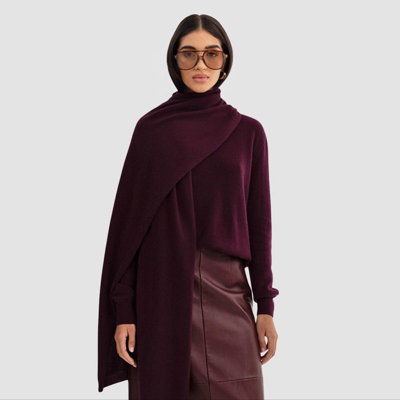 Anastasia Cashmere Jumper - Burgundy