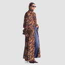 Amber Abstract Floral Reversible Abaya - Limited 10 pieces