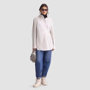 Yasmine Shirt - Off White With Black Grid