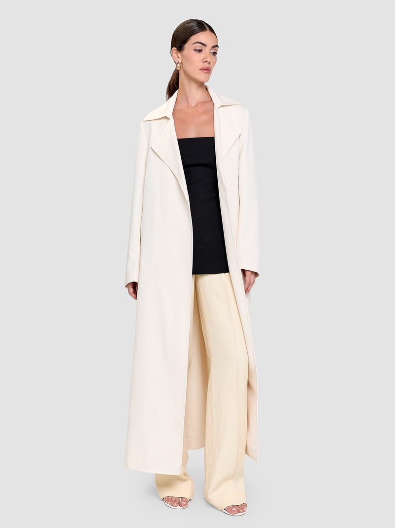 Sheikha Long Trench - Cream