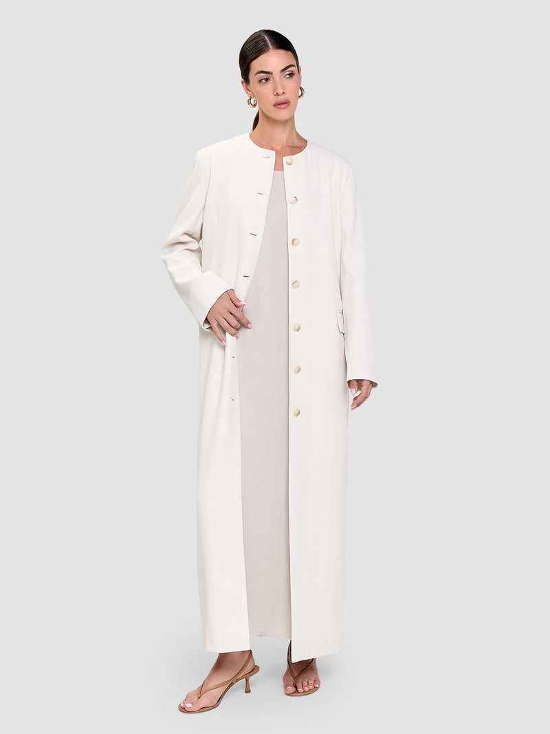 Ohood Long Jacket - Off White