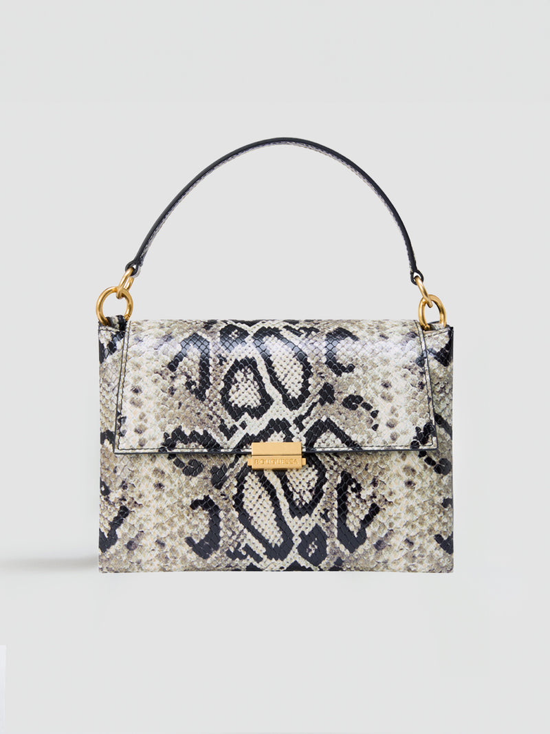 Mini Ounassa Handbag - Embossed Python effect