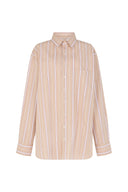 Jennifer Oversized Striped Shirt - Blue & White