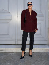 Safia Short Coat - Burgundy