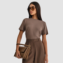 تي شيرت مويز - بني داكن