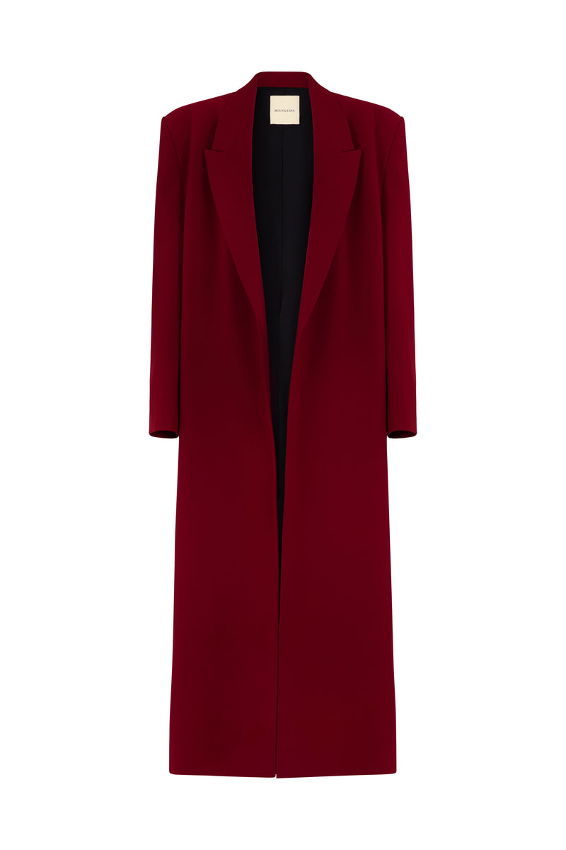 Nouf Long Blazer Red Bouguessa