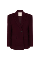 Safia Short Coat - Burgundy