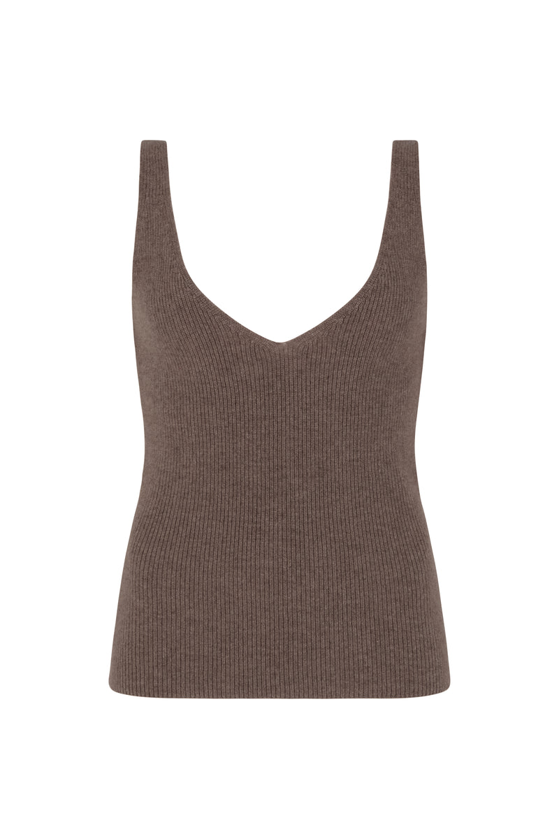 Nada Cashmere Top - Taupe