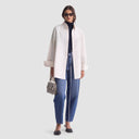 Yasmine Shirt - Off White With Black Grid