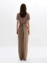 Zelda Trousers Two-Tone Beige & Taupe