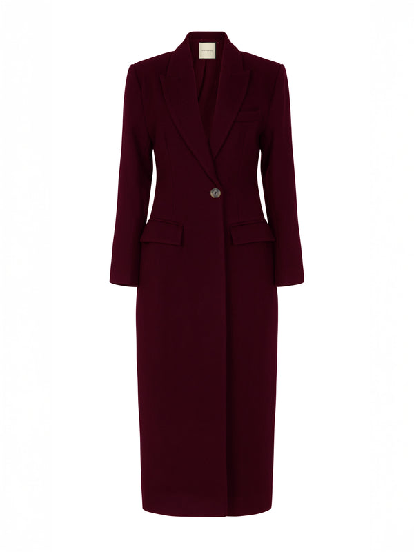 Zendaya Coat - Burgundy